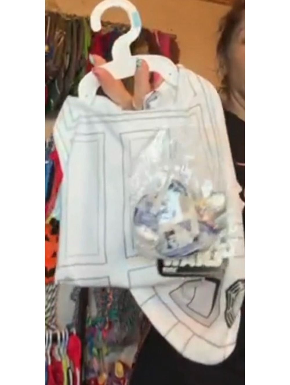 White skeleton pet hoodie size small